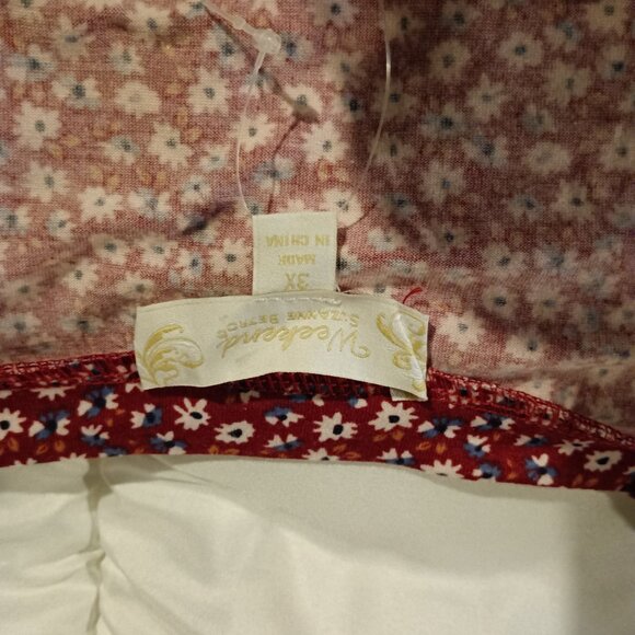 Suzanne Betro Women's Open Shoulder Gathered Waist Top Multicolored 3X NWT - Picture 3 of 11